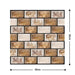Removable 3D Tile-Effect Wall Stickers Style10