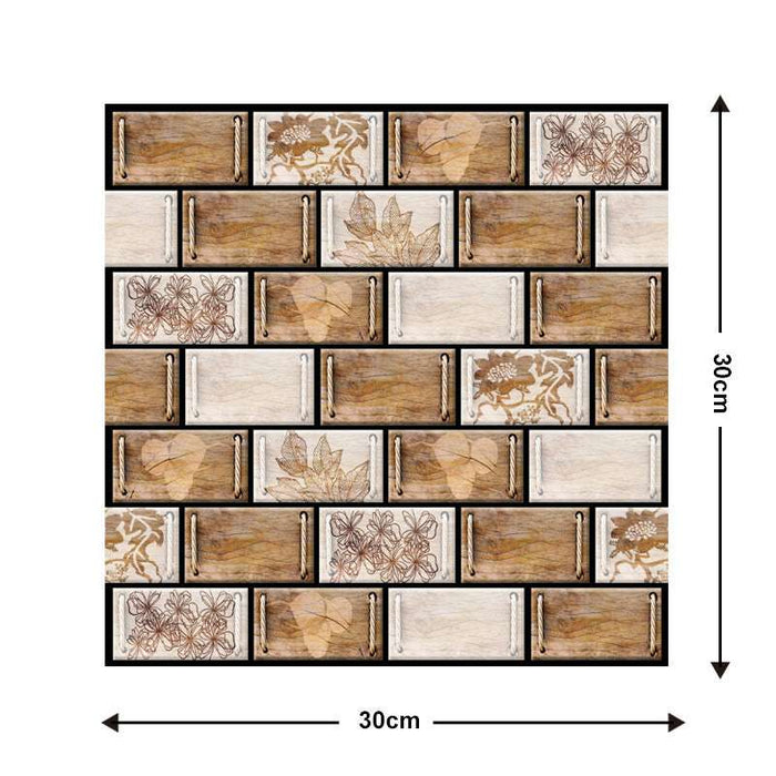 Removable 3D Tile-Effect Wall Stickers Style10