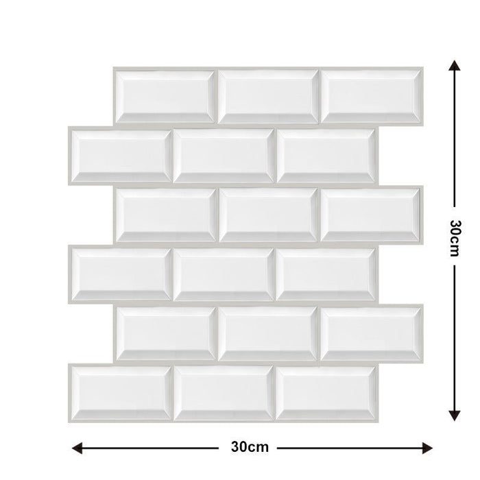 Removable 3D Tile-Effect Wall Stickers Style18