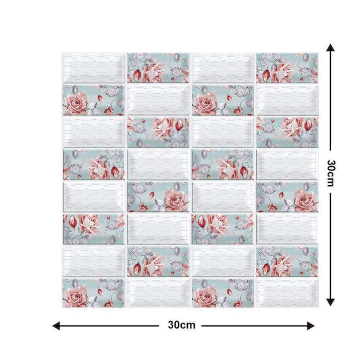 Removable 3D Tile-Effect Wall Stickers Style14