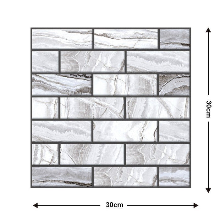 Removable 3D Tile-Effect Wall Stickers Style9