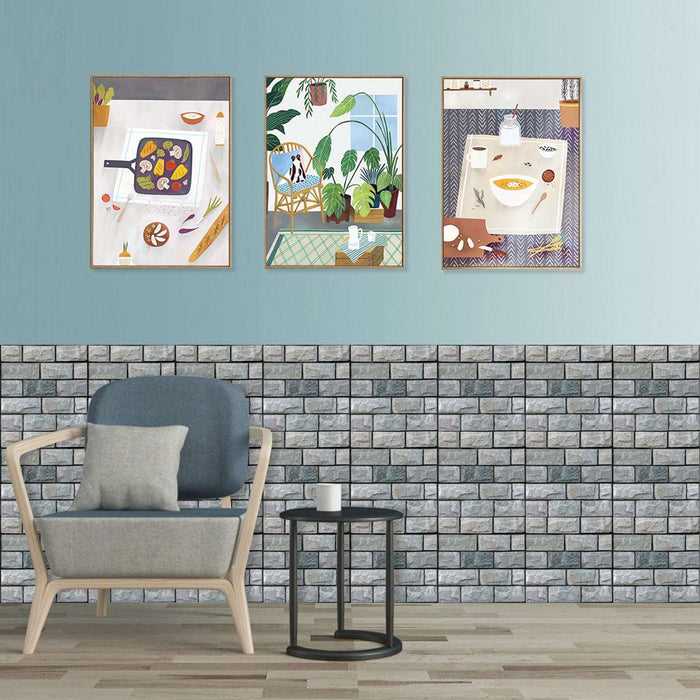 Removable 3D Tile-Effect Wall Stickers