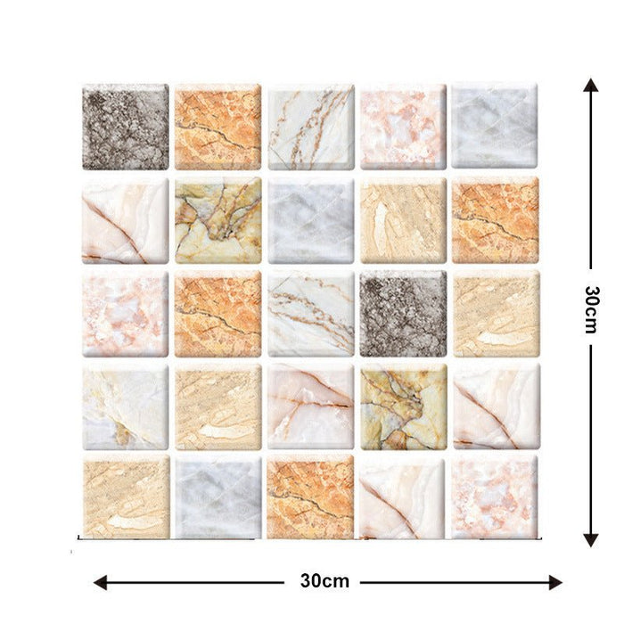 Removable 3D Tile-Effect Wall Stickers Style23