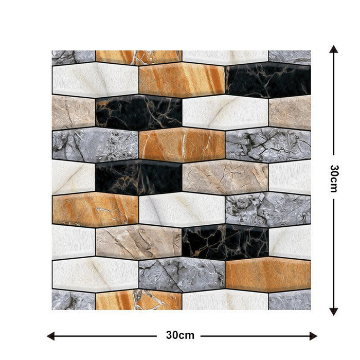Removable 3D Tile-Effect Wall Stickers Style19