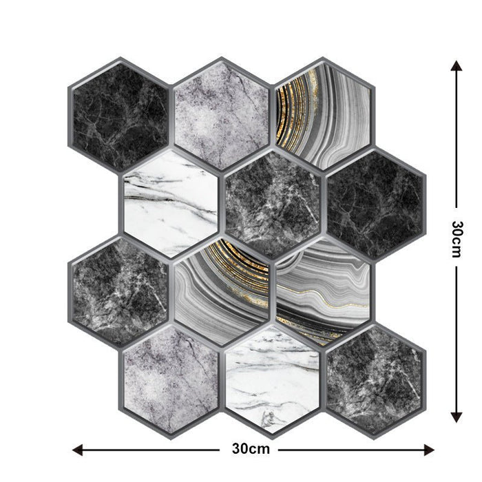Removable 3D Tile-Effect Wall Stickers Style25
