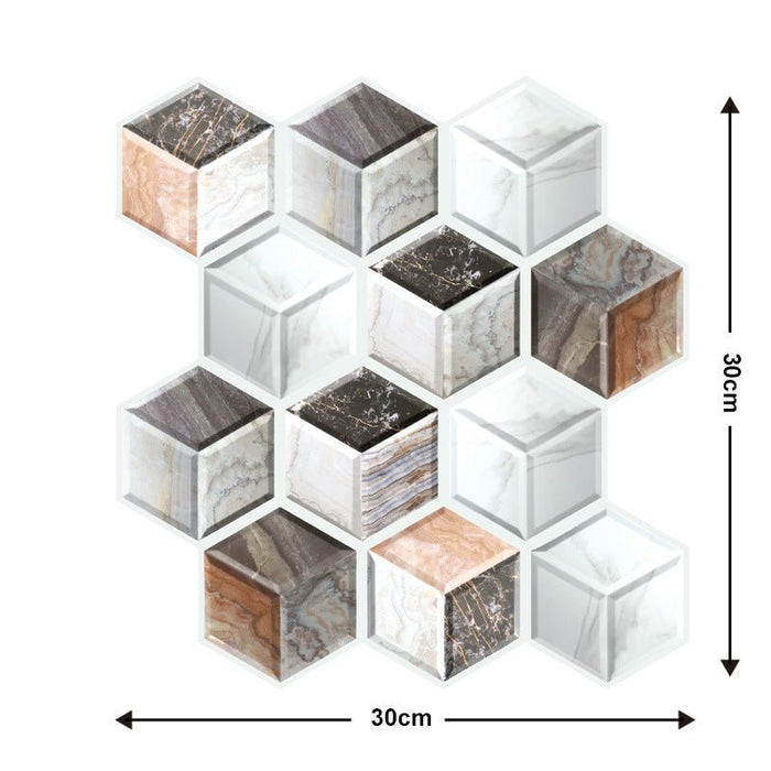 Removable 3D Tile-Effect Wall Stickers Style12