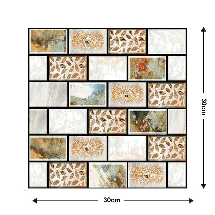 Removable 3D Tile-Effect Wall Stickers Style2
