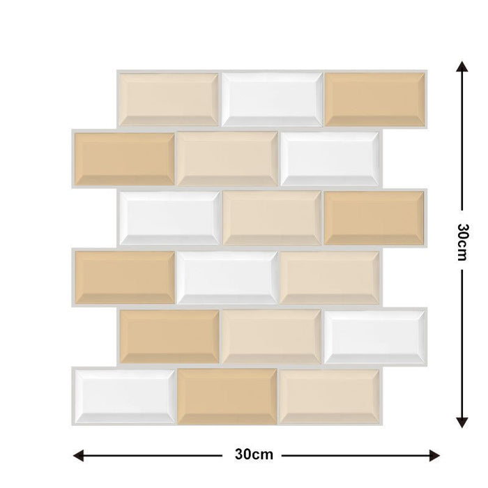Removable 3D Tile-Effect Wall Stickers Style22