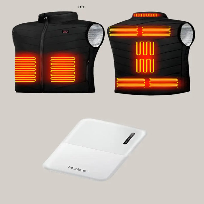 Heating Vest Mobile Power Bank Black 9heating areas 6XL