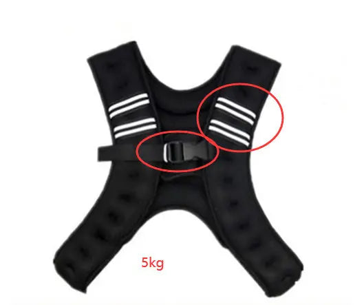 Weighted Training Vest – 5/10 kg, 2 Colors Black 5kg