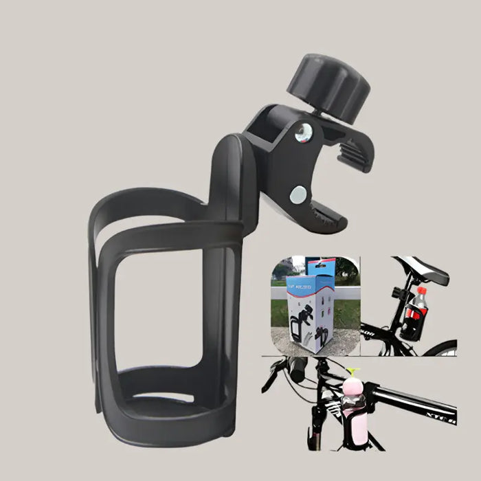 Rotating Bottle Holder for Strollers and Bicycles – Black