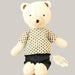 Patterned Teddy Bear Plush Toy – 23 to 73 cm, 7 Designs Polkadot white