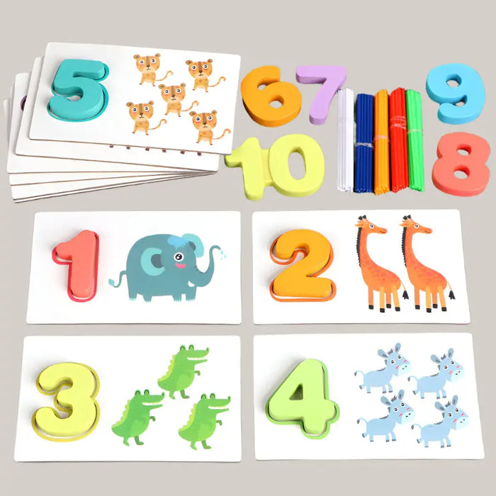 Wooden Alphabet or Number Puzzle Cards – 8 × 13 cm Digital