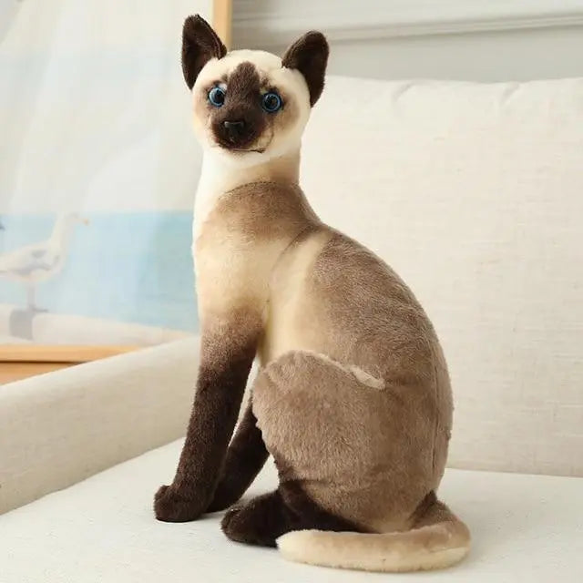 Cat Plush Toys Grey Sit