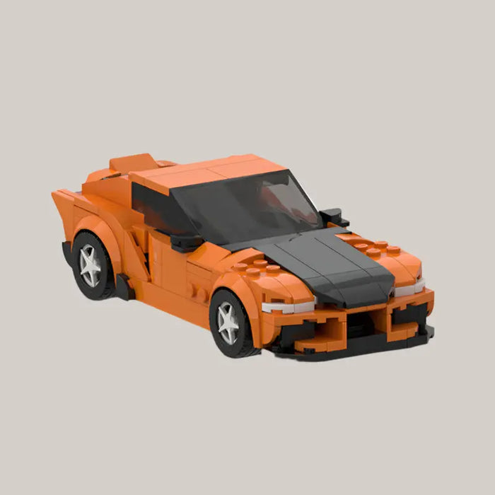 Sports Car Building Block Set – 3 Colors Orange