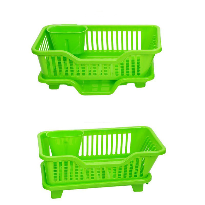 Plastic Kitchen Dish Draining Rack, 44.5 × 24 × 18 cm