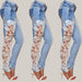 Lace jeans