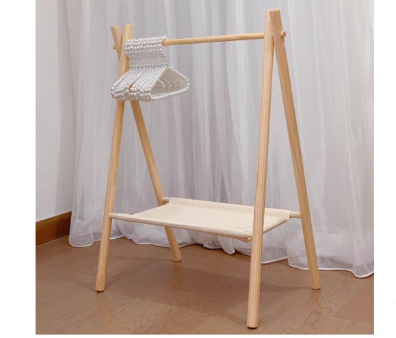 Dog and Cat Bed Wooden hangersandwhite pearls M Medium