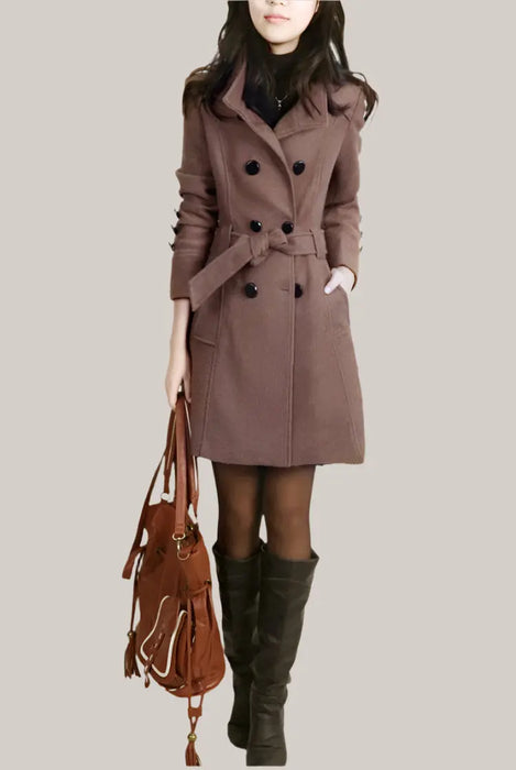 Faux Fur Cardigan Warm Coat Coffee