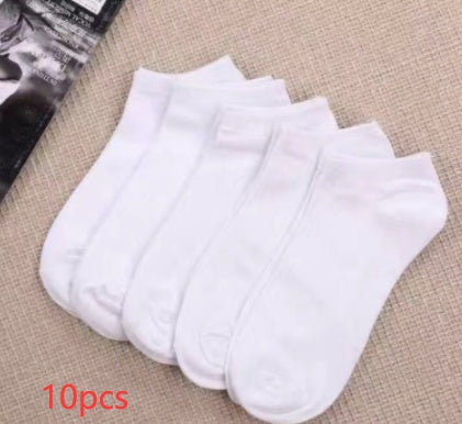 Black And White Gray Boat Socks