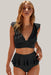 Ruffled swimwear Black