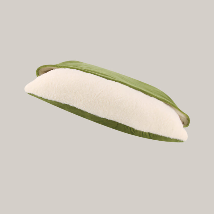 Removable and washable bite resistant pet sleeping bag Suede Fruit Green