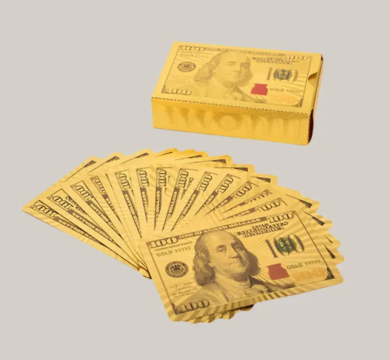 Playing Cards Gold Foil Playing USD
