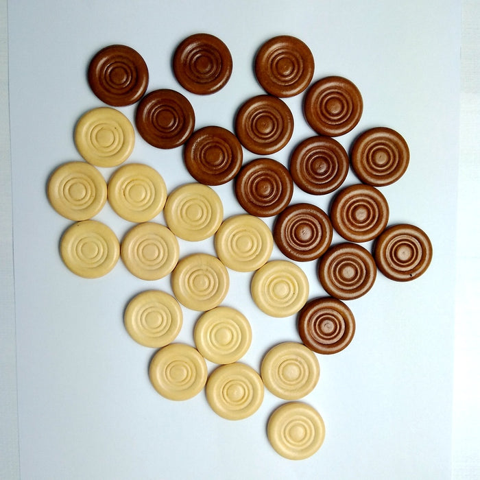 Wooden Backgammon Checker