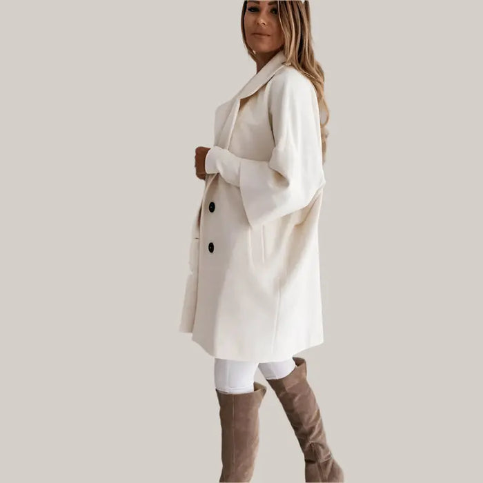 Autumn Winter Women Coats White 3XL