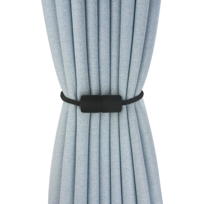 Modern Polyester Curtain Tieback Black