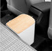 6L PP Swing-Top Trash Bin with Wooden Lid