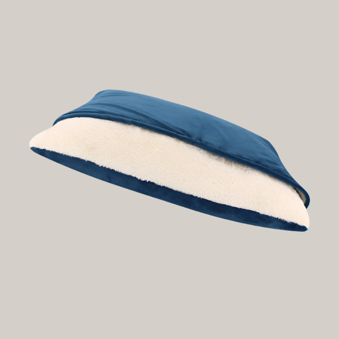 Removable and washable bite resistant pet sleeping bag Suede Peacock Blue