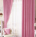 Acrylic Curtain Panel with Grommet or Hook Options Pink