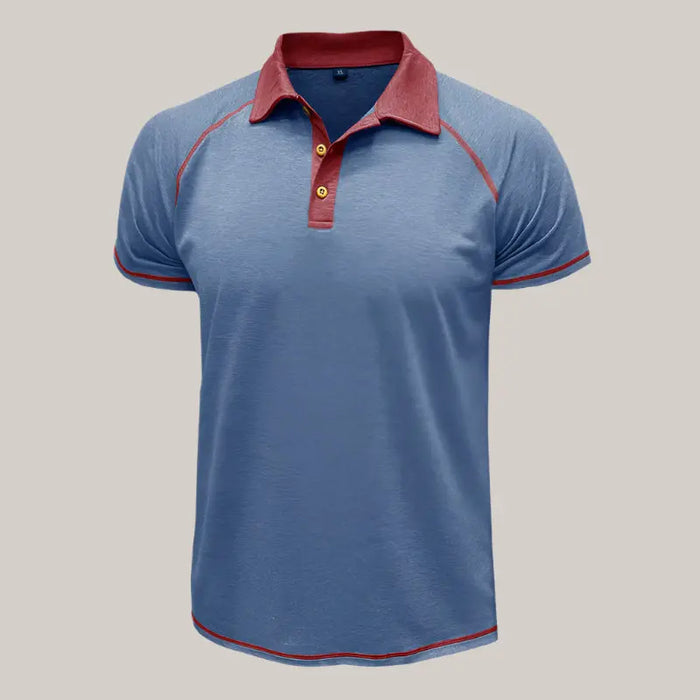 POLO Bottoming Shirt Men Clothing Light Blue