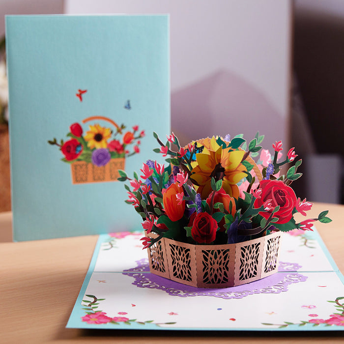 3D PopUp Flower Bouquet Cards Gifts