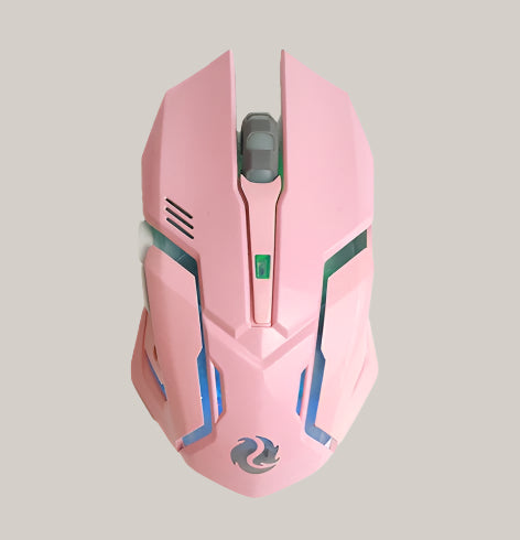 Rechargeable Silent Gaming Mouse 2.4G pink