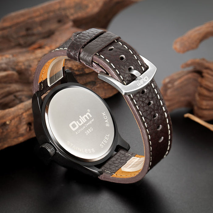 Leather Compass Watch