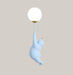 Bear-Shaped Resin LED Wall Lamp Blue