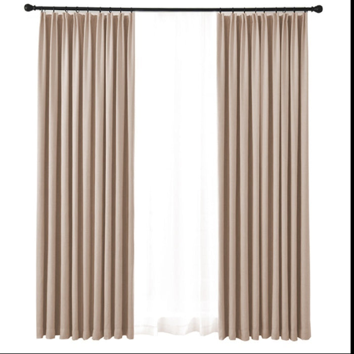 Modern Flannel Room-Darkening Curtain Panel