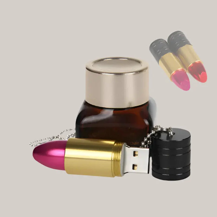 Lipstick-Shaped USB 2.0 Flash Drive, 2–32 GB