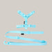 Korean Version Of Pet Macaron H-type Collar Chest Back Lead Rope Blue