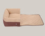 Reversible Pet Bed with Removable Blanket Coffee
