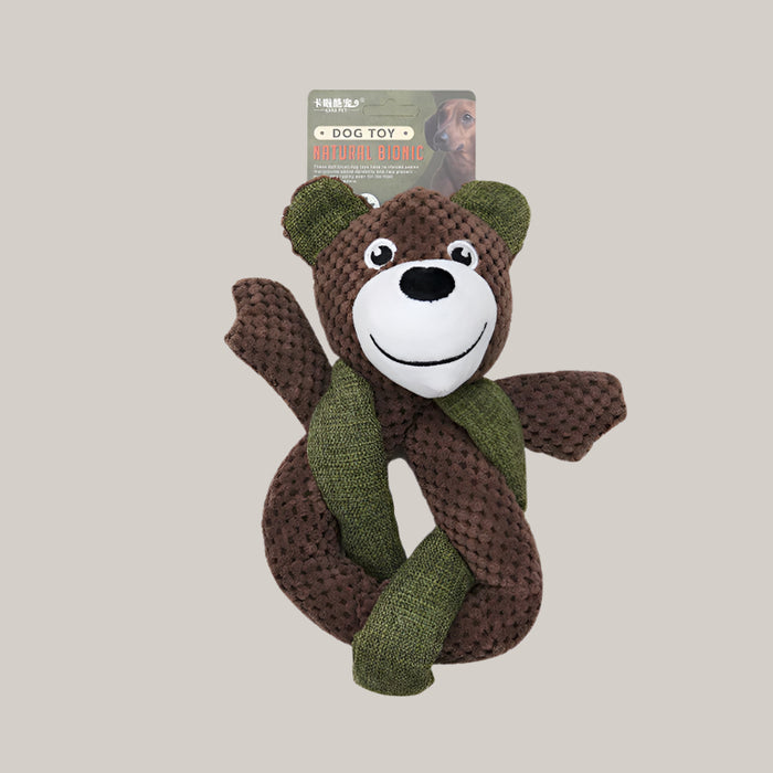 Stuffing-Free Crinkle Dog Toy Bear