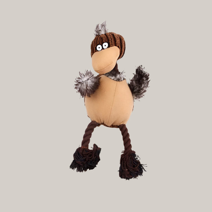 Stuffing-Free Plush Dog Toy Brown