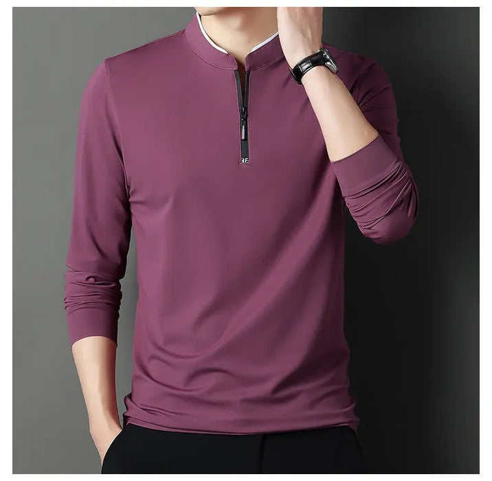 Leisure Young Men Stand Collar Pull