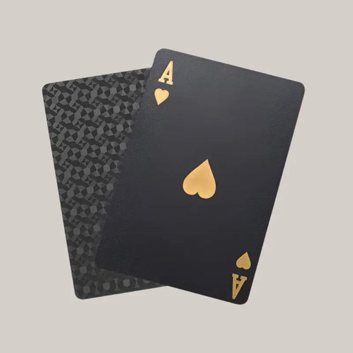 Playing Cards Gold Foil Playing Black