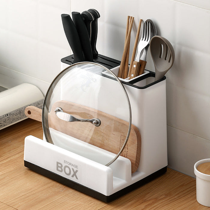 Desktop Plastic Kitchen Knife Storage Rack