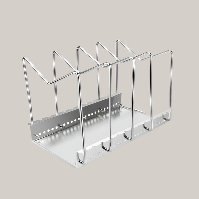 5- or 7-Tier Stainless Steel Pot and Pan Organizer Rack Silver Short