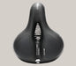 Wide Bicycle Saddle – 2 Suspension Styles Reflective Black And White