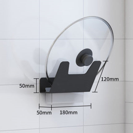 Nordic minimalist kitchen shelf Black Lid rack